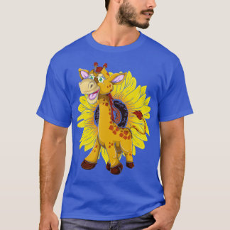 T-shirt Cute Afrique Amoureux des animaux Fleur Jaune Tour