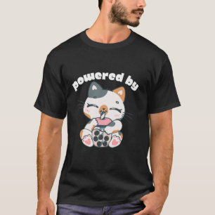T-shirt Cute Alimenté Par Boba Bubble Milk Tea Anime Kawai