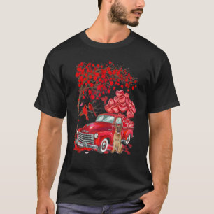 T-shirt Cute Allemand Berger Camion Valentine Love Tree Do