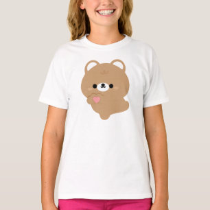 T-shirt Cute Amour Ours Brown