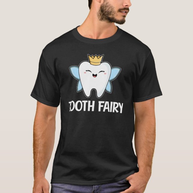 T-shirt Cute And  Dental Care Tooth Fairy (Devant)
