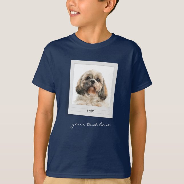 T-shirt Cute Animal Anniversaire Photo Cadre Fils Personna (Devant)