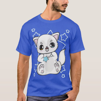 T-shirt Cute Anime Arctic Fo With Magic Wand For Magicians