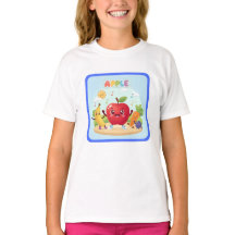 Cute Apple Friends Kids Illustration
