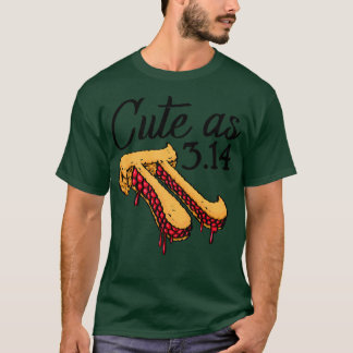 T-shirt Cute As Pi Pizza Funny Mathletics Anniversaire Pi 