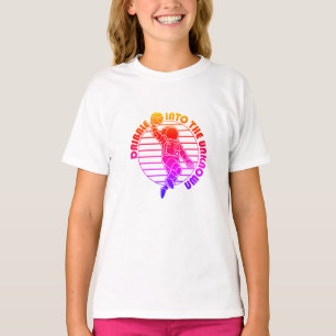 T-shirt Cute Astronaut Espace Jouer Basket-Ball Coloré