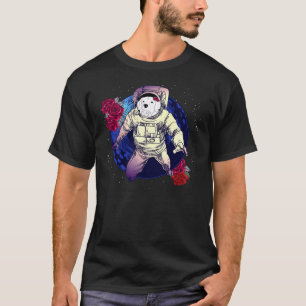 T-shirt Cute Astronaut Labrador Retriever Rose Perfect Ab