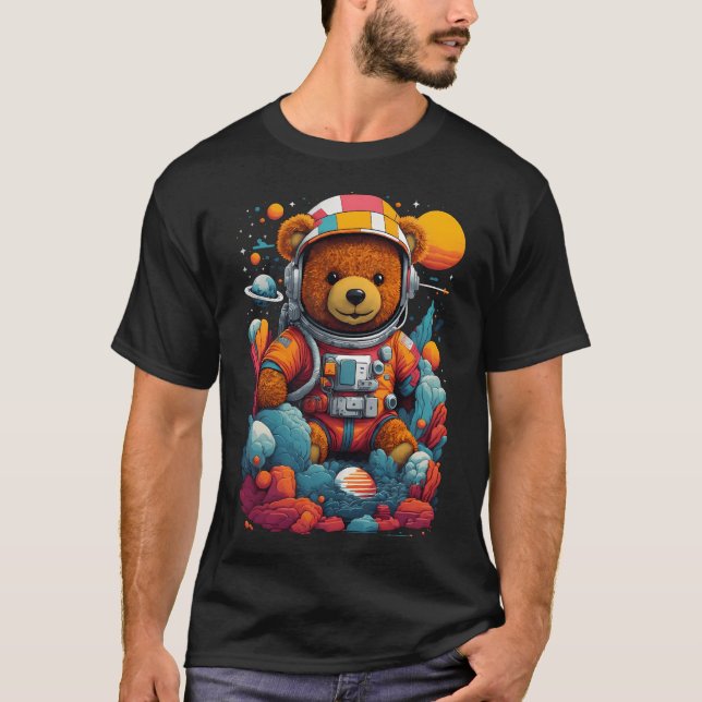 T-shirt Cute astronaute Teddy Bear (Devant)