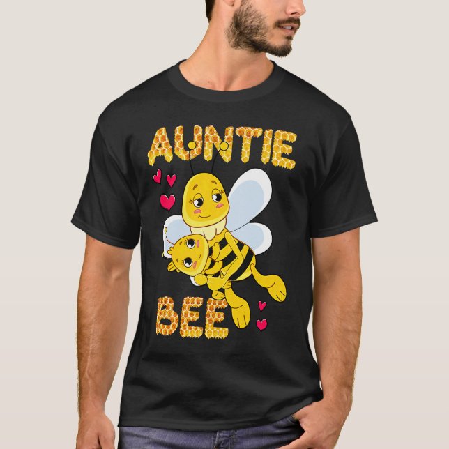 T-shirt Cute Auntie Bee Mother's Day Beekeeper Matching Fa (Devant)