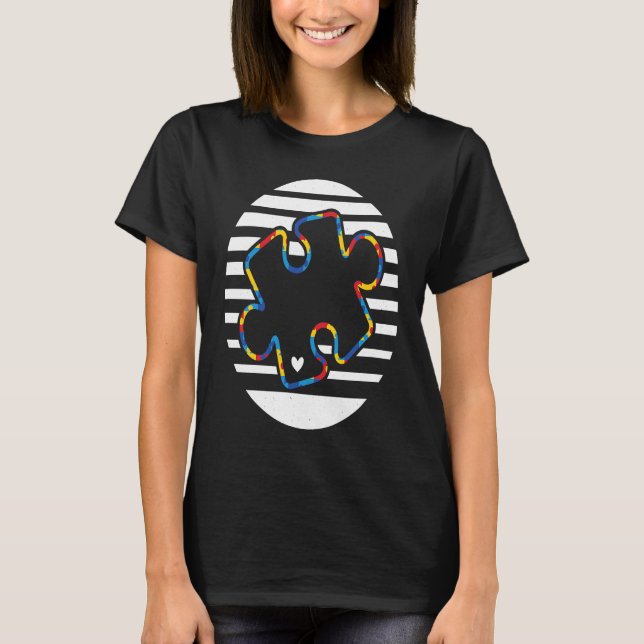 T-shirt Cute Autism Awareness Day Puzzles 70s (Devant)