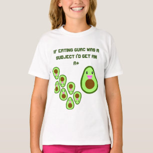T-shirt Cute Avocado Guac Funny Kids School Joke Girls