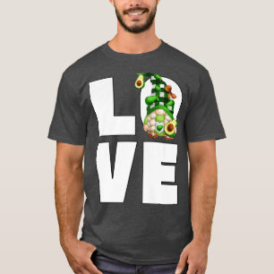 T-shirt Cute Avocado Lover Gnome Pour Femmes Filles Aimer