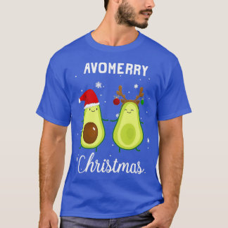 T-shirt Cute Avocado Xmas Idée cadeau Drôle Avo Joyeux Chr