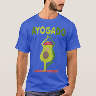 T-shirt Cute Avocado Yoga Ayogado Manger sainement Yogi