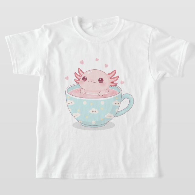 T-shirt Cute axolotl in a cup (Poser)