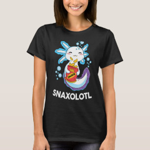 T-shirt Cute Axolotl Snaxolotl Axolotl Aliment Salamander