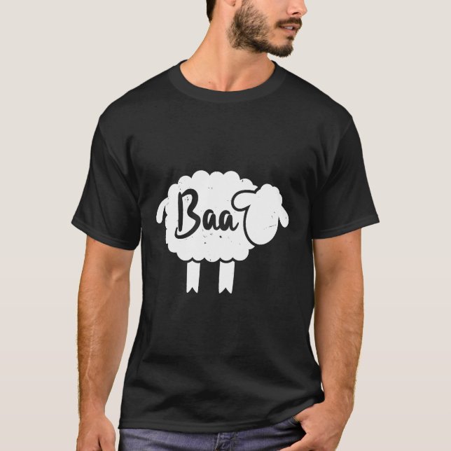 T-shirt Cute Baa Sheep Sound Black Sheep Toy Amateurs (Devant)