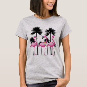 T-shirt Cute Beach flamants roses