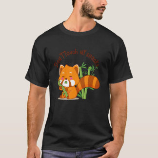 T-shirt cute bear eating bamboo