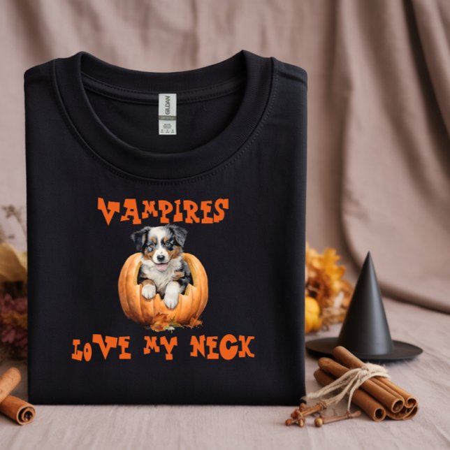 T-shirt Cute berger australien halloween orange ironique (Créateur téléchargé)