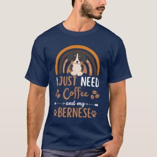 T-shirt Cute bernese mountain dog coffee dog cafe kawaii g