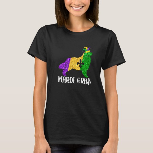 T-shirt Cute Bernese Mountain Dog Lover Mardi Gras Party J (Devant)