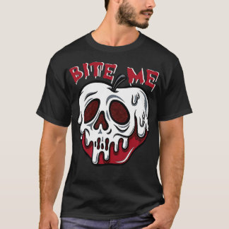 T-shirt Cute Bite Me Poisiné Pomme Horreur Halloween Costu