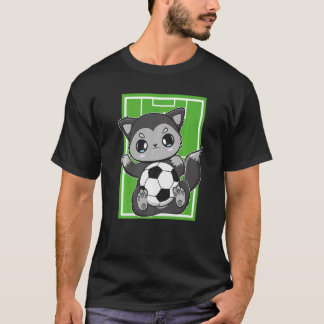 T-shirt Cute Black Fox With Soccer Plays Football Team Spo