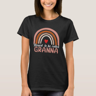 T-shirt Cute Blessed To Be Called Granna Rainbow Women Mot