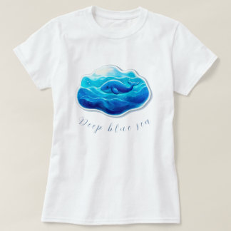 T-shirt Cute Blue Whale
