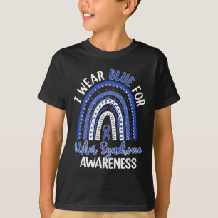 T-shirt Cute Boho Rainbow Je Porte Du Bleu Pour Le Syndrom