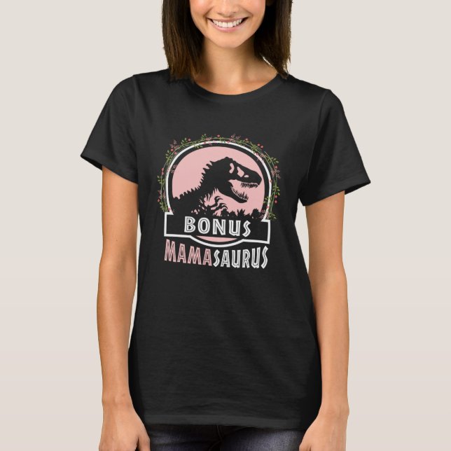 T-shirt Cute Bonus Mama Saurus Rex Mamasaurus Stepmom Moth (Devant)