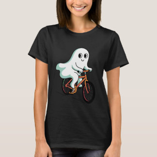 T-shirt Cute Boo Ghost Cycling Halloween Toddler Kids Tric