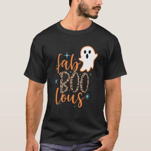 T-shirt Cute Boo Ghost Fab Boo Lous Leopard Happy Hallowee