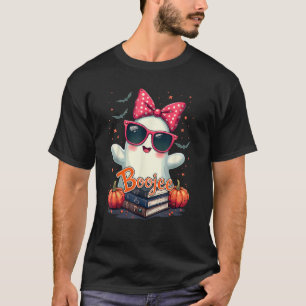 T-shirt Cute Boojee Ghost avec des livres