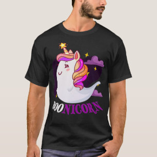 T-shirt Cute Boonicorn Funny Ghost Boo Unicorne Halloween 