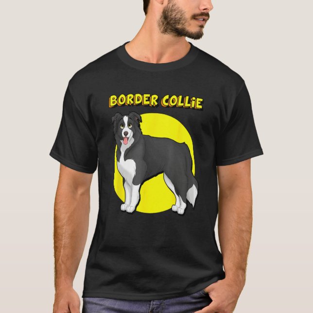 T-shirt Cute Border Collie (Devant)