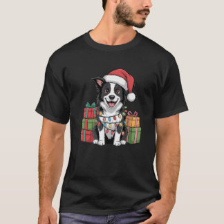 T-shirt Cute Border Collie Christmas Design Funny Dog Love