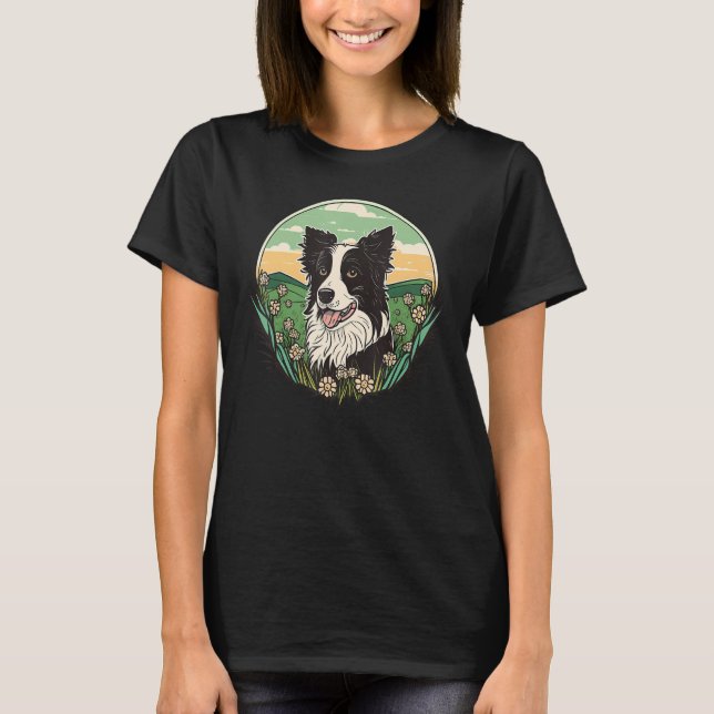 T-shirt Cute Border Collie Dog on Border Collie  1 (Devant)