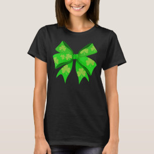 T-shirt Cute Bow Girls Irlandais Jour de la Saint Patrick 