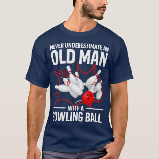 T-shirt Cute Bowling Femmes Hommes Grandpa Bowler Team Bow