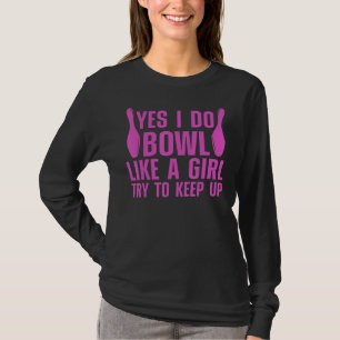 T-shirt Cute Bowling Pour Femmes Filles Bowler Spare Me La
