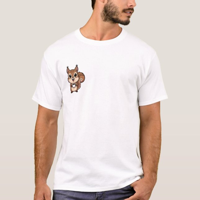 T-shirt Cute Brown Squirrel Cartoon (Devant)