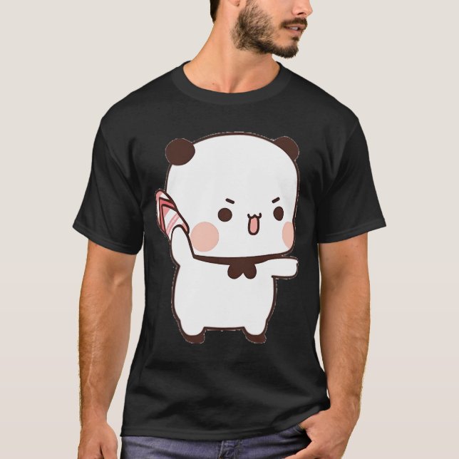 T-shirt Cute Bubu Tire Des Tongs À Dudu Depuis Qu'Il (Devant)