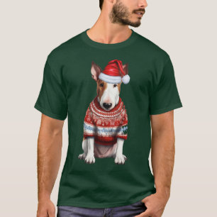 T-shirt Cute Bull Terrier Amoureux des chiens Funny Noël