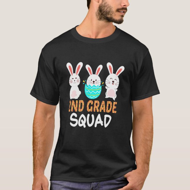 T-shirt Cute Bunnies 2nd Grade Teacher Squad Easter Day Ti (Devant)