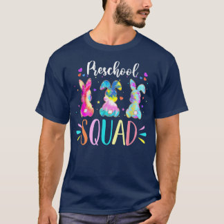 T-shirt Cute Bunnies Enseignant Préscolaire Squad Pâques J