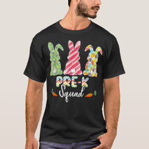 T-shirt Cute Bunnies PréK Teacher Squad Pâques Jour Tie Dy