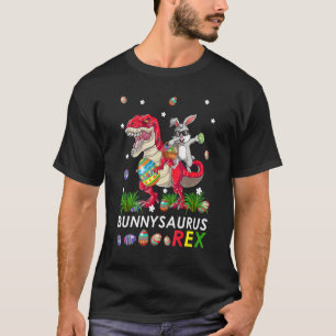 T-shirt Cute Bunnysaurus Rex T Rex Dino & Dabbing Rabbit E