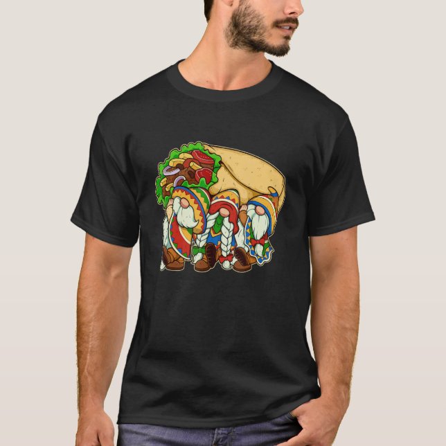 T-shirt Cute  Burrito Gnomes  Cinco de Mayo  Mexican (Devant)